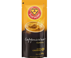 Cappuccino Solúvel Classic 3 Corações Sachê 20g